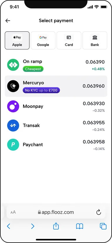 Choosing a payment provider