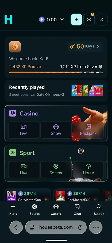 Proposed Housebets mobile rebrand
