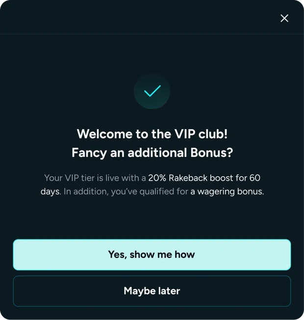 VIP match confirmation