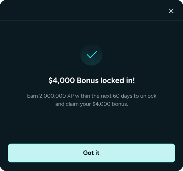 Bonus target confirmation