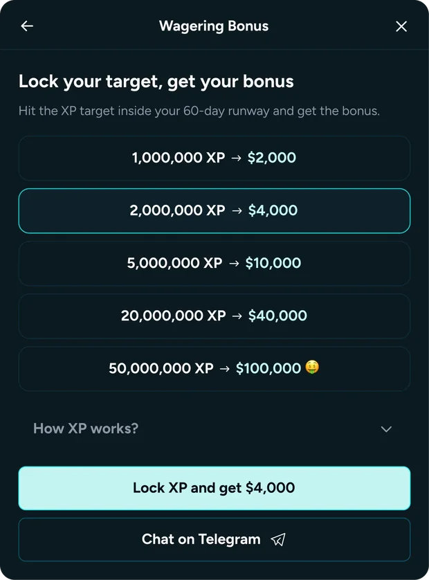 Choose an optional bonus target