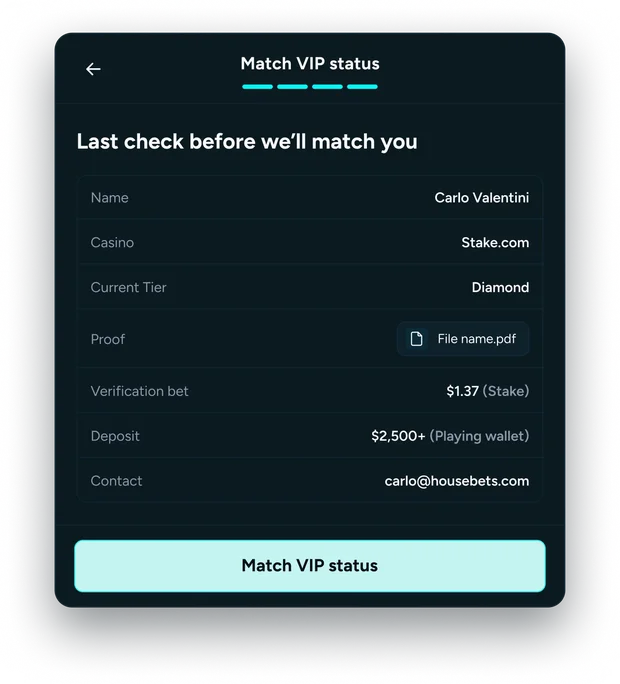 Review the VIP match request