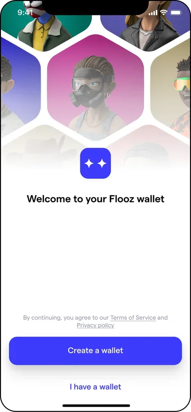 Welcome screen